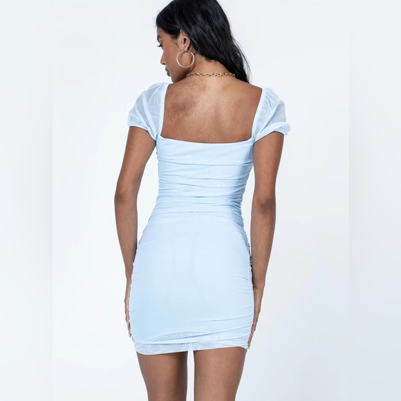 Princesspolly Charvi Baby Blue Mini Dress - Picture 4 of 4